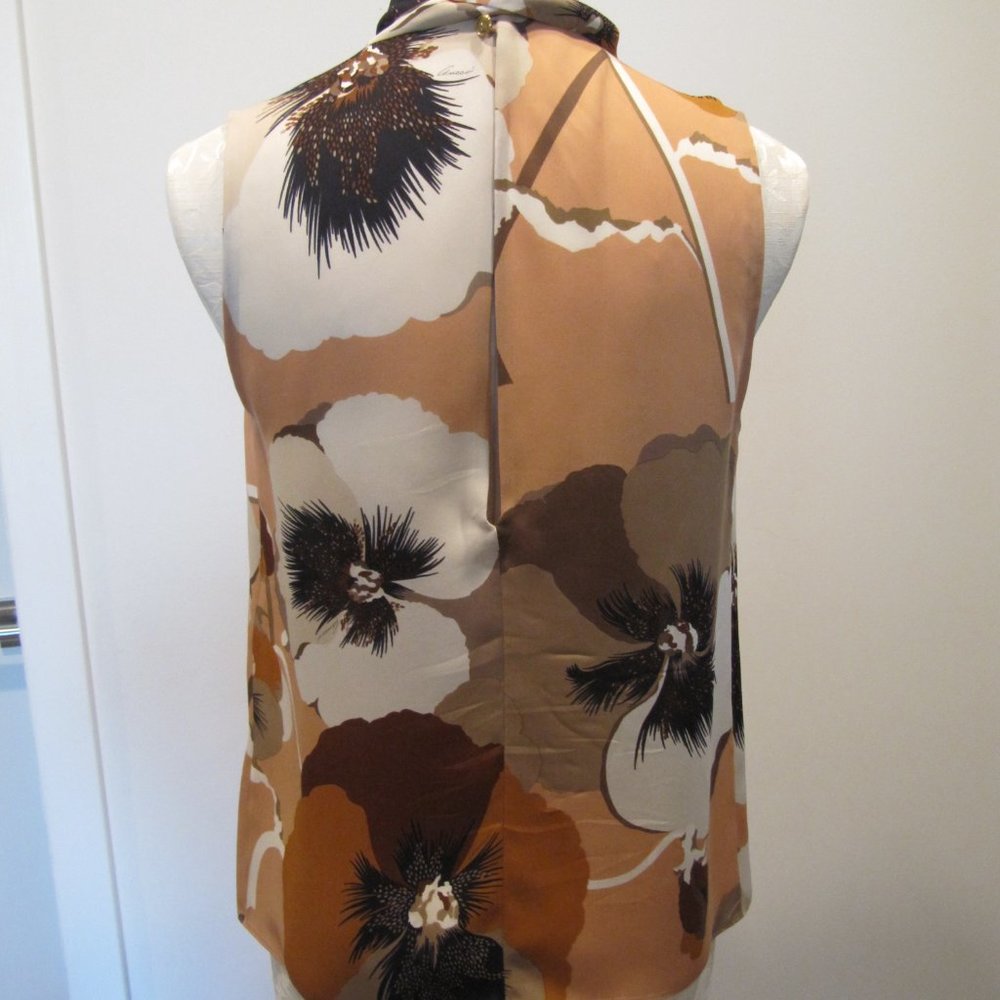 GUCCI Flawless Tan and Black Blouse Sz 38 - Picture 7 of 11
